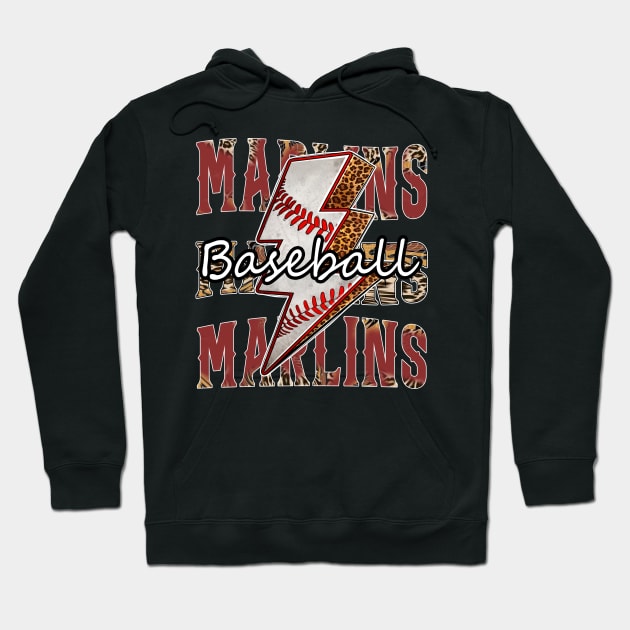 Graphic Baseball Marlins Proud Name Team Vintage Hoodie by WholesomeFood